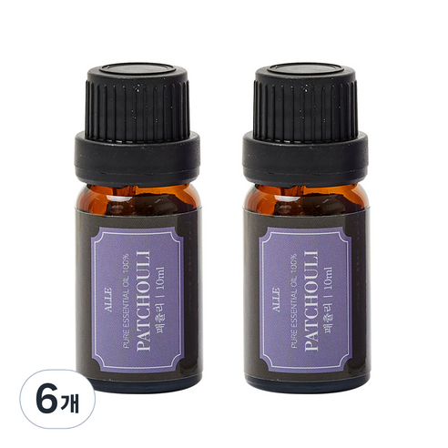 알레 비건 아로마 에센셜 오일 패츌리, 10ml, 6개