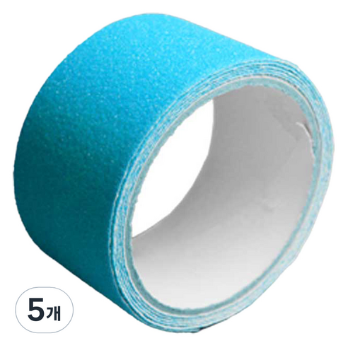 PVC 미끄럼 방지 안전 테이프 파랑 폭 5cm x 길이 5m, 5개