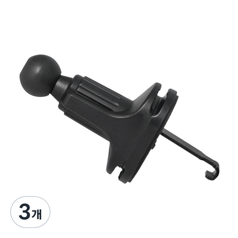 레드빈 케이블 클립 스틸 후크 레버형 차량용 송풍구 핸드폰 거치대 부품 DLAM, 3개, 블랙