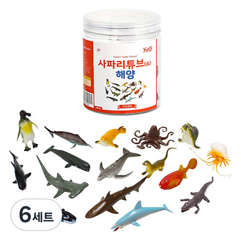 캐스비 네이처 사파리튜브 해양 피규어 랜덤발송, 6세트