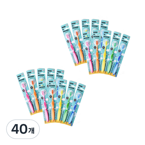 미미드비숑 유아 칫솔 3단계, 랜덤발송, 40개, 1개입