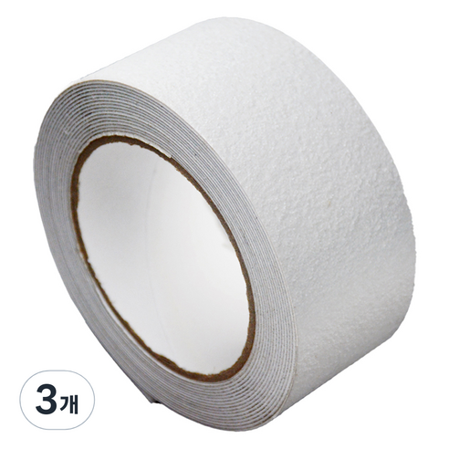 PVC 미끄럼 방지 안전 테이프 백색 폭 5cm x 길이 5m, 3개