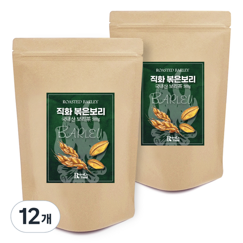 로얄푸드 직화볶음 아기 보리차, 500g, 12개, 1개입