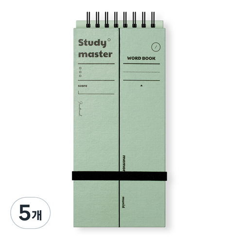 뮤니드 스마트 단어 암기장 140매, 민트, 5개