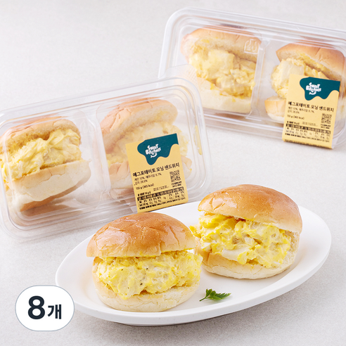 스윗밸런스 에그포테이토 모닝 샌드위치 2개입, 155g, 8개