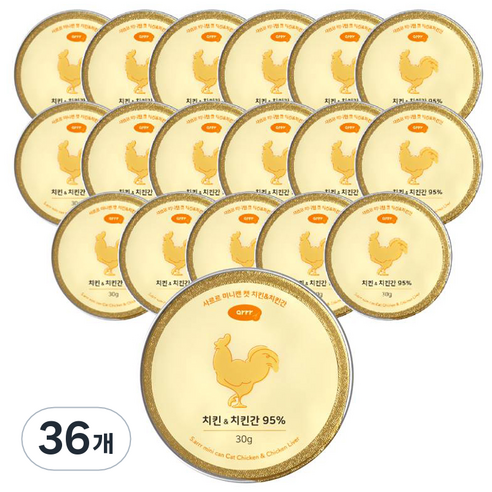 동원아르르 사르르 미니캔 캣 대용량 간식, 혼합맛(치킨/치킨간), 30g, 36개