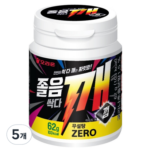 오리온 졸음싹다깨 껌, 62g, 5개