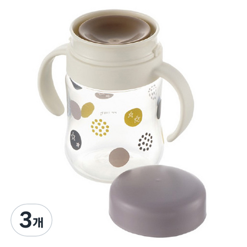릿첼 TLI 360도 흘림방지 컵 SD, 퍼플그레이, 3개, 200ml