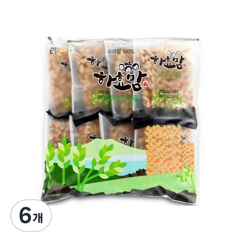 하효맘 제주 보리과즐 8p, 6개, 256g