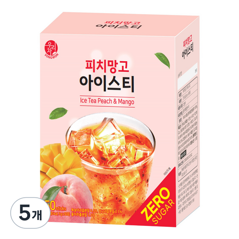 우리차 피치망고 아이스티, 5g, 50개입, 5개