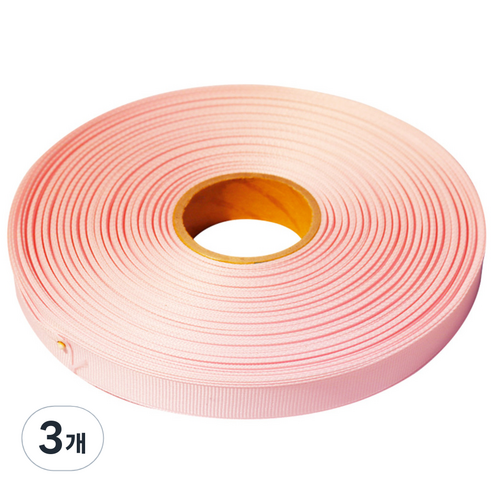 금비코리아 리본 골직 G rosG rain 15mm x 45m G 60, 연연분홍, 3개