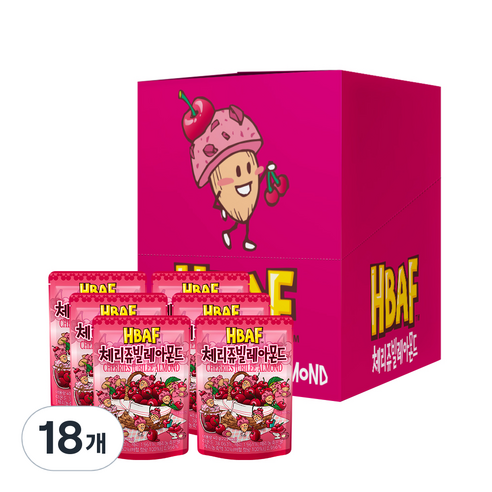 바프 체리쥬빌레 아몬드, 40g, 18개