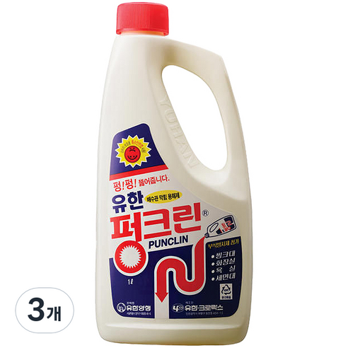 유한양행 펑크린 배수구 세정제, 1L, 6개 배수구세제