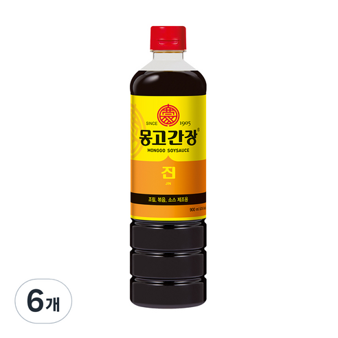 몽고식품 마산 몽고 진간장, 900ml, 6개
