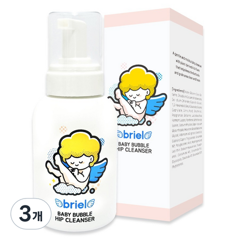 디보트브리엘 유아용 베이비 버블 엉덩이 클렌저, 300ml, 3개