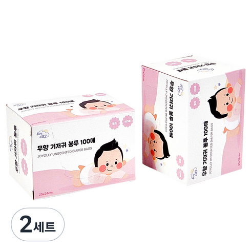 조이올리 무향 기저귀 봉투 200p, 2세트, 3L