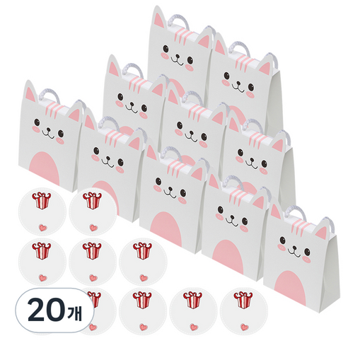킨더맘 어린이집 생일선물 포장세트, 핑크, 20개