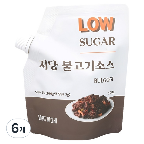 스마트키친 저당 불고기소스, 6개, 300g