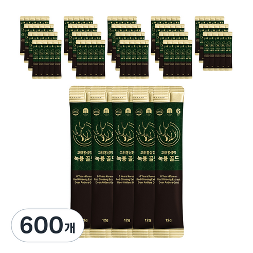 풍년보감 6년근 고려홍삼정 녹용 골드 벌크포장, 12g, 600개