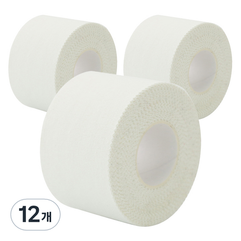 크리다 KRIDA C-tape 스포츠 테이프 화이트 3.8cm x 9.1m, 12개, 1개입