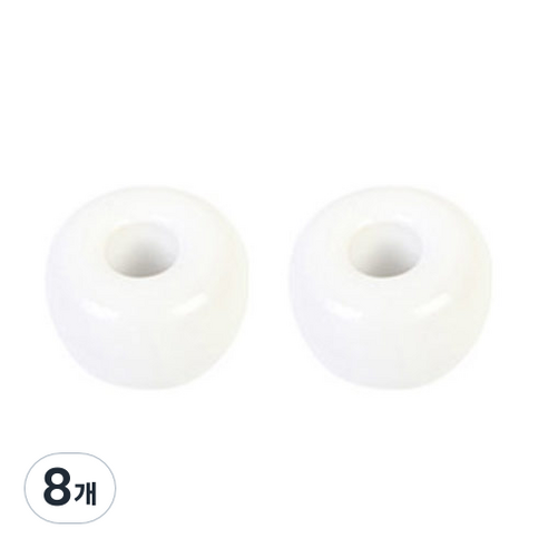 리빙듀오 스텐드 세라믹 칫솔꽂이, 화이트, 8개