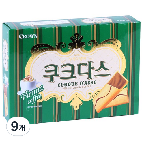 크라운 쿠크다스 커피, 128g, 9개