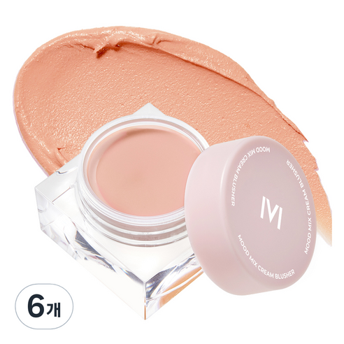 매드피치 무드 믹스 크림 블러셔 10g, 애프리콧 블러셔, 6개