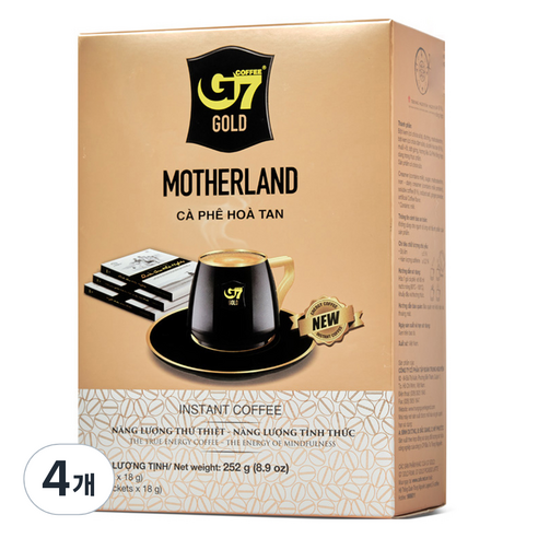G7 골드 마더랜드 커피믹스, 18g, 14개입, 4개