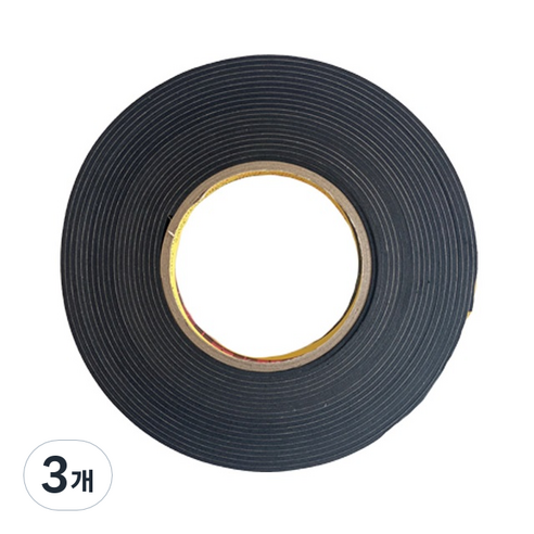 EVA 단면 스펀지 테이프 폭 40mm X 두께 2mm X 총길이 7.5M, 3개
