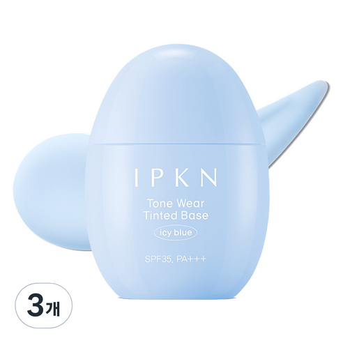 입큰 톤 웨어 틴티드 베이스 40ml, 3개, 아이시 블루