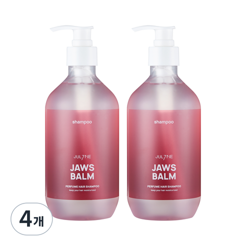 줄라이미 퍼퓸 헤어 탈모 완화 샴푸 죠스밤, 500ml, 4개