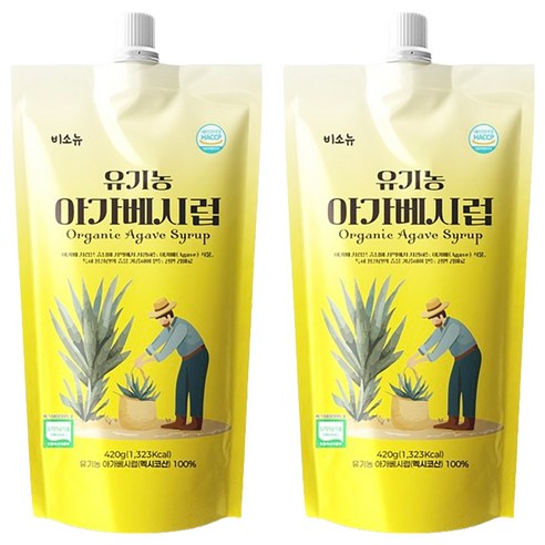 비소뉴 유기농 아가베시럽, 420g, 2개