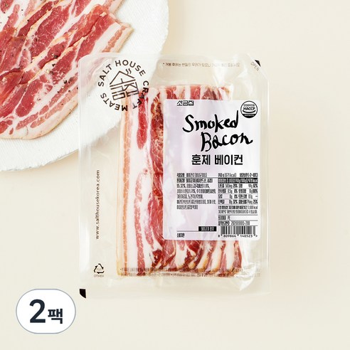 소금집 훈제 베이컨, 140g, 2팩
