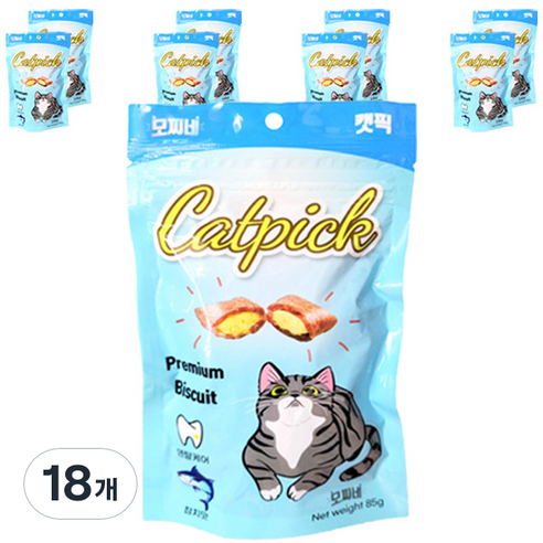 모찌네 고양이 프리미엄 캣픽 비스켓 참치 85g, 참치맛, 18개