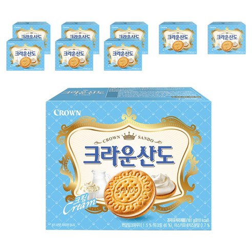 크라운산도 크림, 161g, 9개