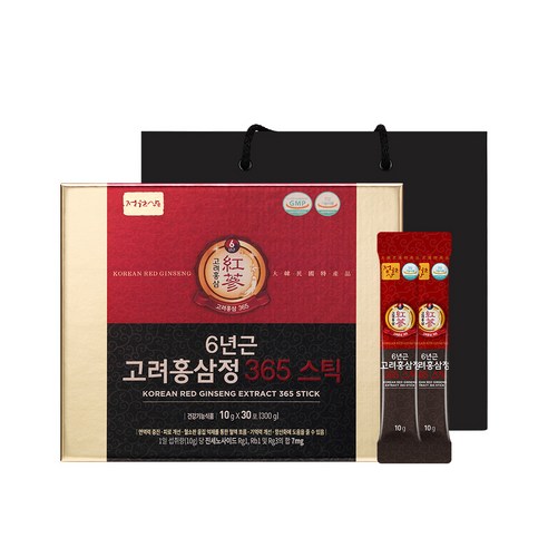 Jeong Won-sam 6-year-old Goryeo Red Ginseng 365 Stick 30 bags + shopping bag, 300g, 1 set