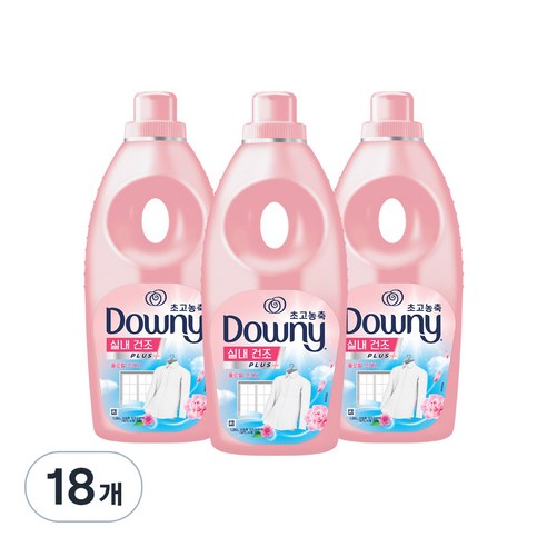 다우니 엑스퍼트 실내건조 플로럴프레시 초고농축 섬유유연제 본품, 1.05L, 18개