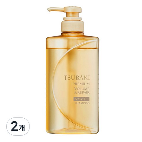 츠바키 프리미엄 볼륨 & 리페어 샴푸, 490ml, 2개