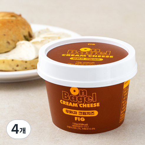 온베이글 무화과 크림치즈, 150g, 1개입, 4개