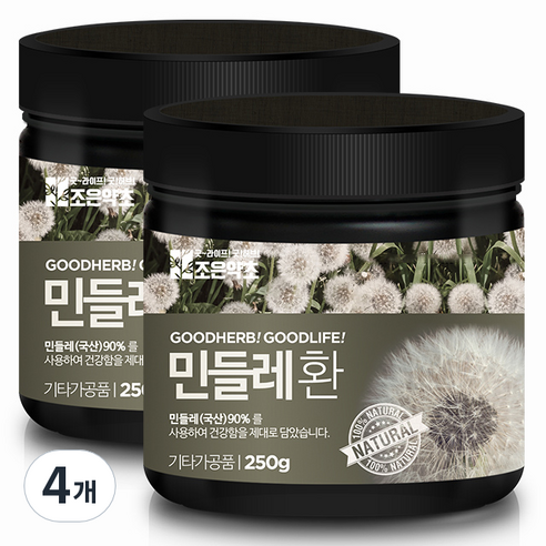 조은약초 프리미엄 민들레환, 4개, 250g