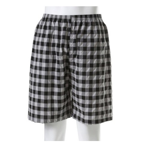 땀 많은 남자도 쾌적하게 숙면을! 스타일까지 살려주는 체크 5부 잠옷 바지