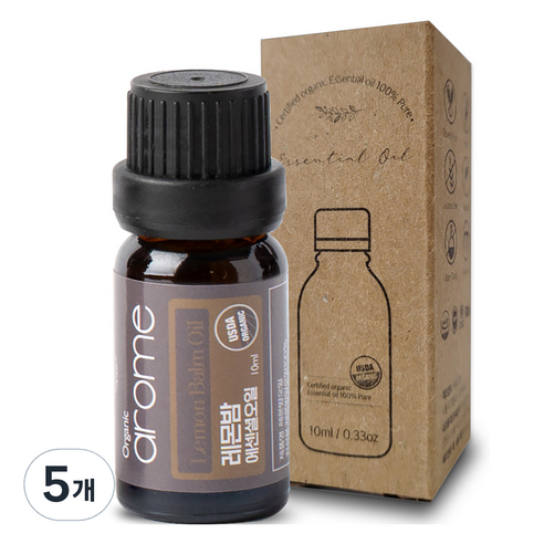 아로므 레몬밤 에션셜 오일, 10ml, 5개