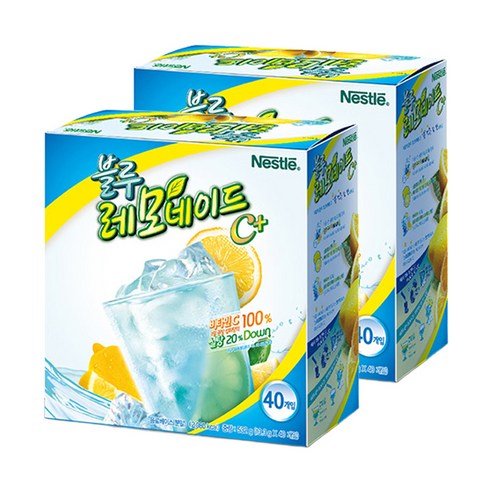 네슬레 블루 레모네이드, 13.3g, 40개입, 2개