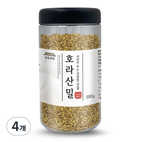 건강곡간 호라산밀 통, 500g, 4개