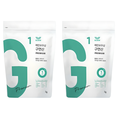 레인보우샵 G1 프리미엄 구연산, 1kg, 2개