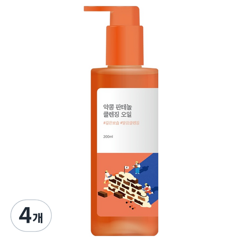 라운드랩 약콩 판테놀 클렌징 오일, 4개, 200ml