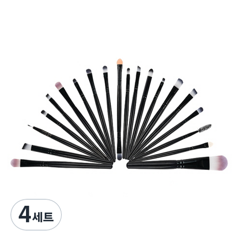 생활공식 메이크업 브러쉬 20종 세트, 혼합색상, 4세트