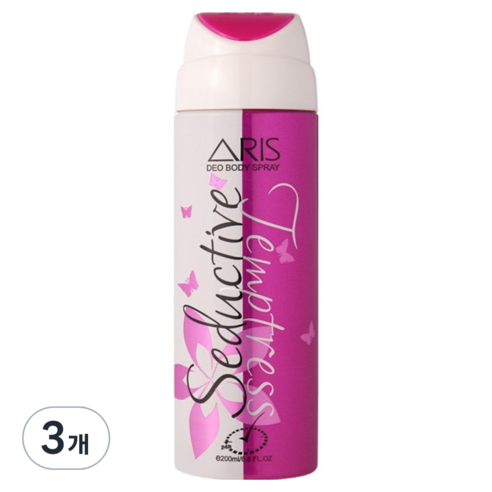 아리스 데오 바디 스프레이 세덕티브 템트리스, 3개, 200ml