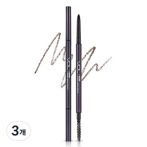 브이디엘 엑스퍼트 스키니 브로우 펜슬 0.05g, 01 다크브라운, 3개