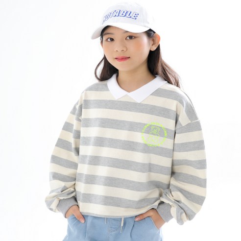 Junior 時尚 女孩 服裝 上衣 領 T卹 女孩 女孩 初中
